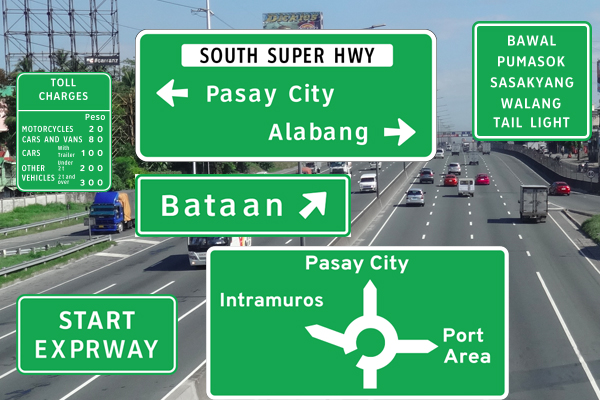 Signs on Expressways