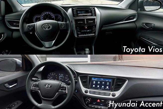 hyundai accent vs toyota vios interior