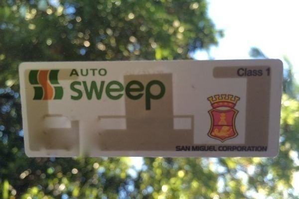 Autosweep sticker