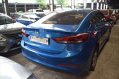 Blue Hyundai Elantra 2017 Manual Gasoline for sale in Makati-3