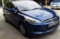 Sell Blue 2017 Hyundai Accent at 27000 km -0