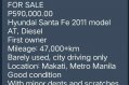 Silver Hyundai Santa Fe 2011 for sale in Makati City-6