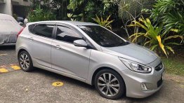 Silver Hyundai Accent 2014 Hatchback for sale 