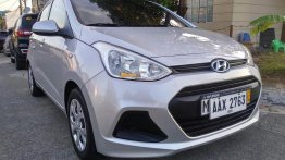 Silver Hyundai Grand i10 2015 Hatchback at Automatic  for sale in Manila