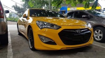 Yellow Hyundai Genesis 2013 Coupe Automatic Gasoline for sale