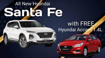 White Hyundai Santa Fe for sale in Makita city