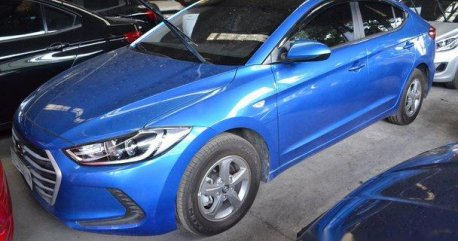 Blue Hyundai Elantra 2017 Manual Gasoline for sale in Makati