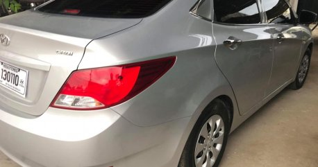 Silver Hyundai Accent 2015 Sedan at 19000 for sale