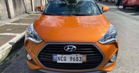 Orange Hyundai Veloster 2017 for sale in Quezon City